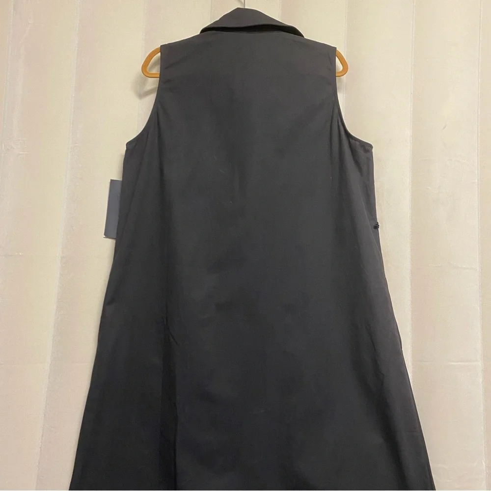 Tuckernuck Women’s Chamberlin Dress XXL 2XL Structured Shirtdress Maxi Black NWT